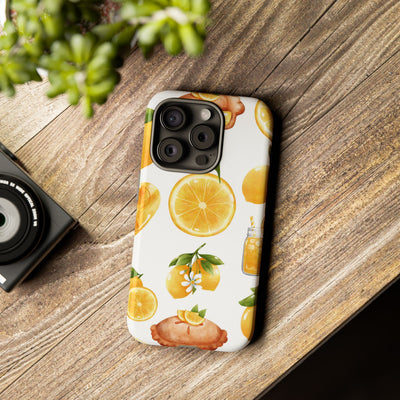 Impact Resistant, Lemon Fruit Pie, Cute Phone Cases for Samsung S24, S23, S22, S21, IPhone 15 pro Iphone 14 pro Iphone 13 IPhone 12 Iphone 11