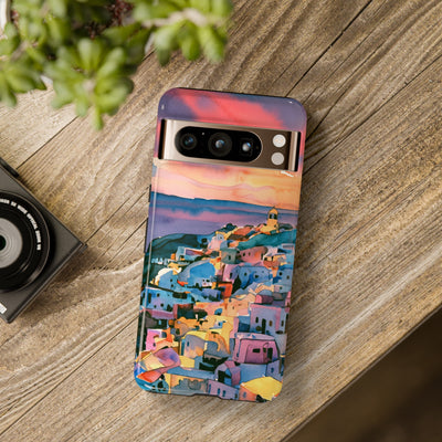 Impact Resistant, Greek Sunset, Cute Phone Cases for Samsung S24, S23, S22, S21, IPhone 15 pro Iphone 14 pro Iphone 13 IPhone 12 Iphone 11