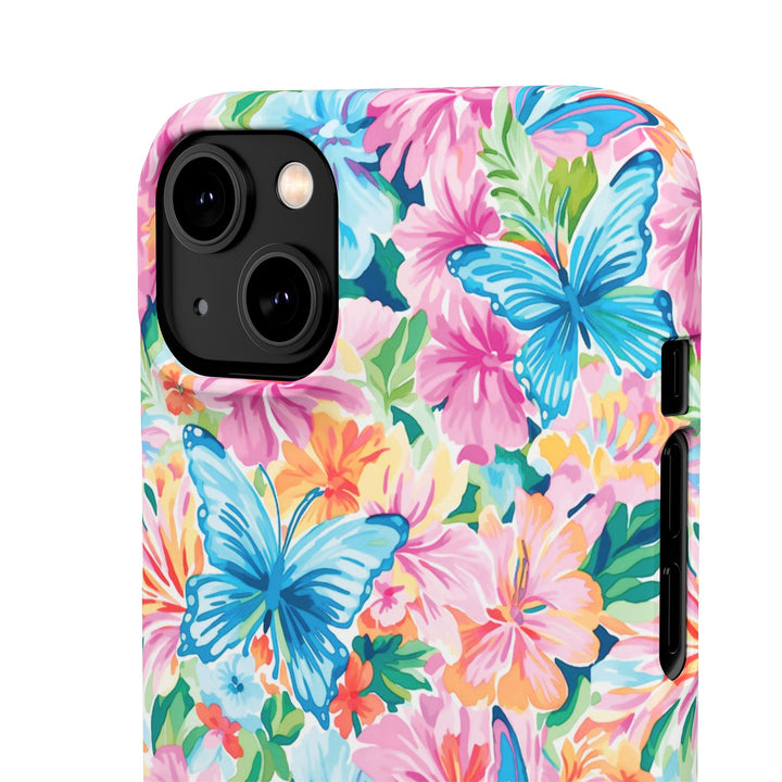 Sleek Snap Butterflies Flowers Cute Phone Case for iPhone 16 15 14 13 12 11 X Xs Max Xr Pro Plus Samsung Galaxy S24 S23 S22 S21 S20 Ultra