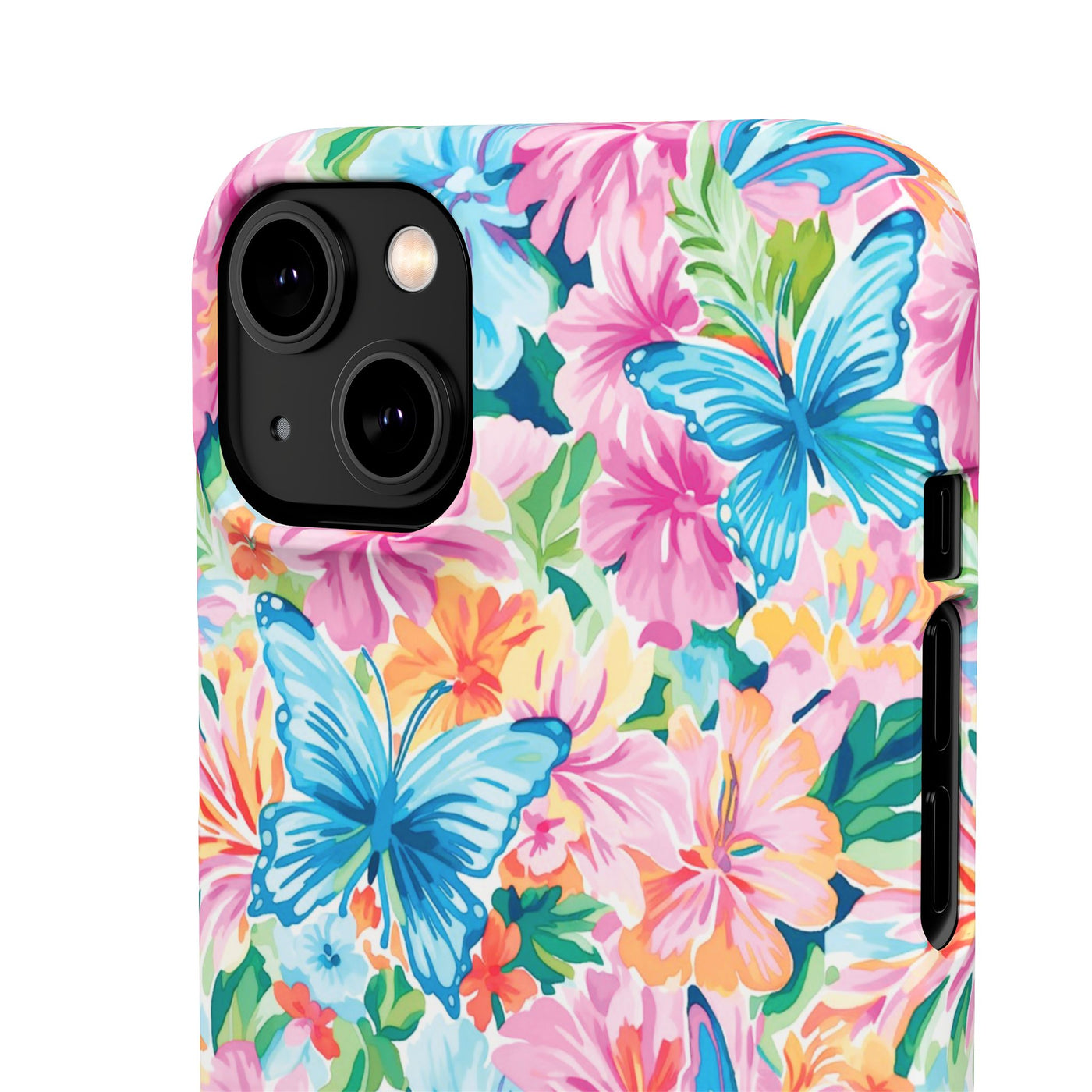 Snap Butterflies Flowers Cute Phone Cases for Samsung S24, S23, S22, S21, S20, Plus and Ultra, Iphone 16 Pro Max, Iphone 15, 14, 13, 12, 11, 10 - Studio40ParkLane