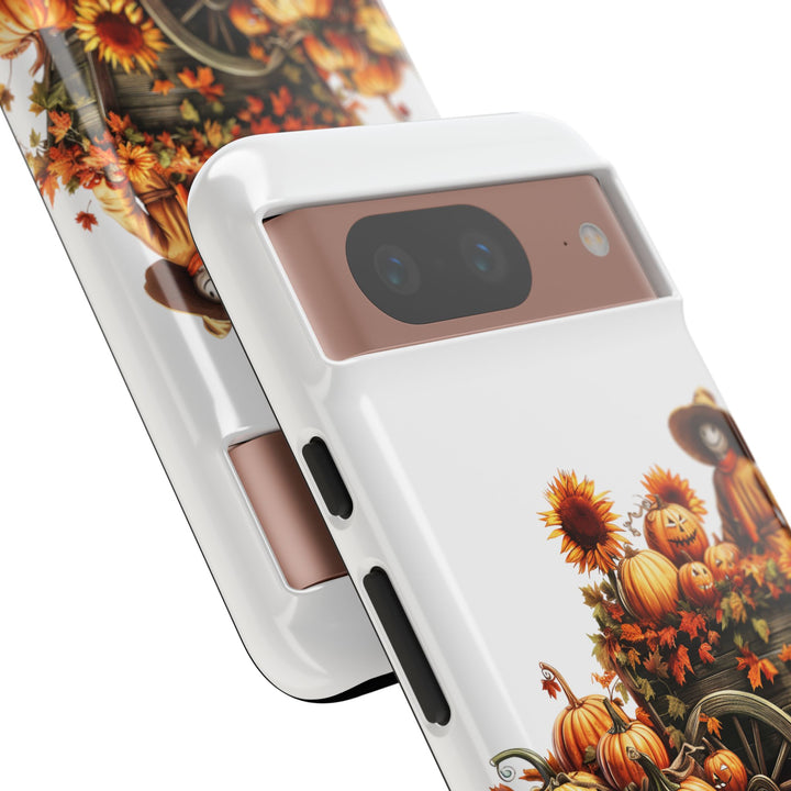 Impact Resistant, Fall Leaves Scarecrow, Cute Phone Cases for Samsung S24, S23, S22, S21, IPhone 15 pro Iphone 14 pro Iphone 13 IPhone 12 Iphone 11 - Studio40ParkLane