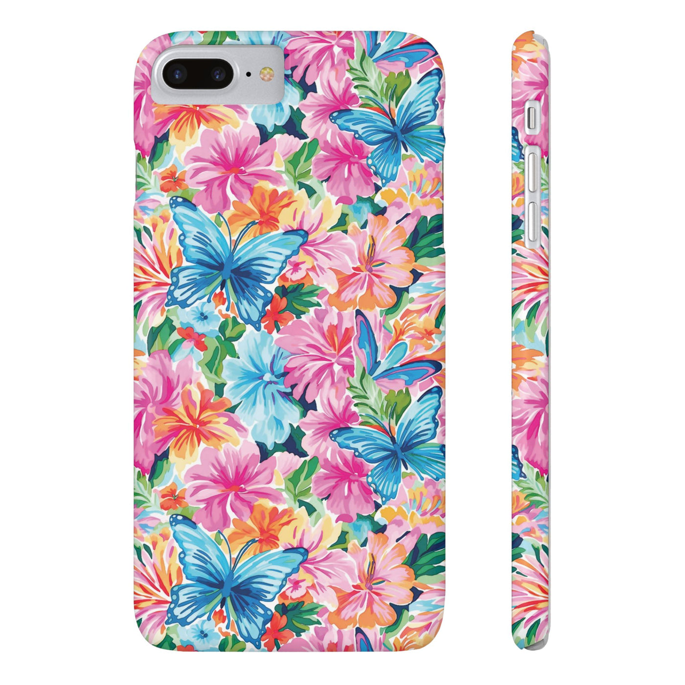 Slim Butterflies Flowers Gift for Her Cute Phone Cases for Iphone 16 Pro Max | iPhone 15 Case | iPhone 15 Pro Max Case, Iphone 14, 13, 12, 11, 10, 8, 7