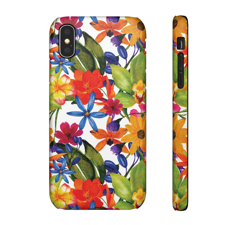 Sleek Snap Colorful Flowers Cute Phone Case for iPhone 16 15 14 13 12 11 X Xs Max Xr Pro Plus Samsung Galaxy S24 S23 S22 S21 S20 Note Ultra
