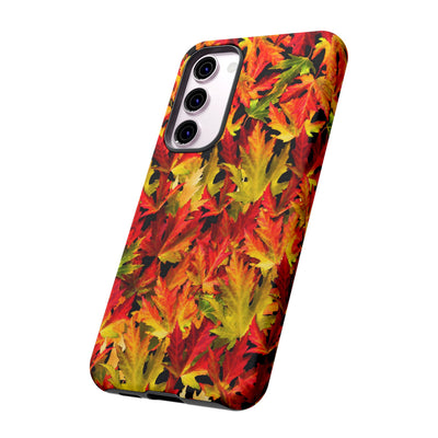 Fall Leaves Impact Resistant, Cute Phone Cases for Samsung S24, S23, S22, S21, IPhone 15 pro Iphone 14 pro Iphone 13 IPhone 12 Iphone 11