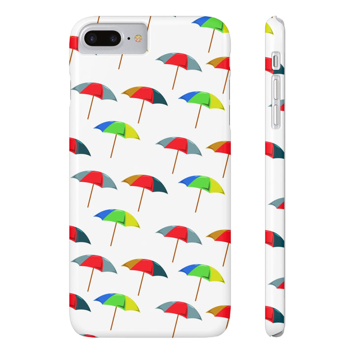 Slim Cute Phone Cases for Iphone - | iPhone 15 Case | iPhone 15 Pro Max Case, Iphone 14 Case, Iphone 14 Pro Max, Iphone 13, Colorful Beach Parasol - Studio40ParkLane