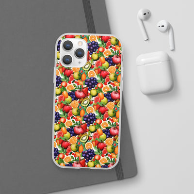 Cute Flexi Phone Cases, Summer Fruit Mix, Compatible with Samsung Galaxy S23, Samsung S22, Samsung S21, Samsung S20, Galaxy S20 Ultra