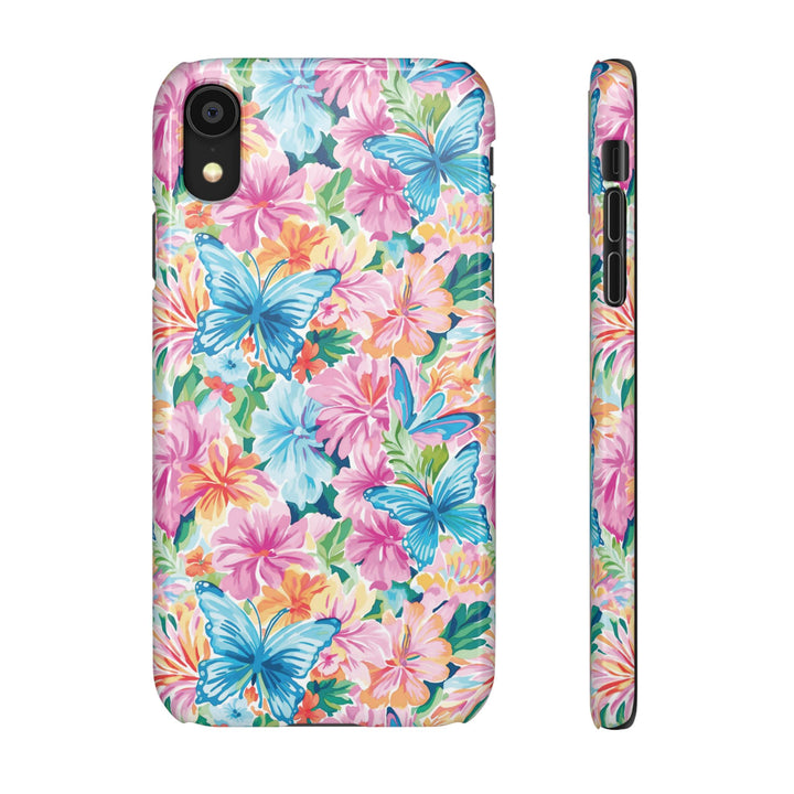Sleek Snap Butterflies Flowers Cute Phone Case for iPhone 16 15 14 13 12 11 X Xs Max Xr Pro Plus Samsung Galaxy S24 S23 S22 S21 S20 Ultra