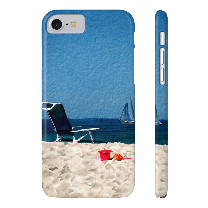 Slim Cute Phone Cases for Iphone - | iPhone 15 Case | iPhone 15 Pro Max Case, Iphone 14 Case, Iphone 14 Pro Max, Iphone 13, Summer Beach Chair Watercolor - Studio40ParkLane