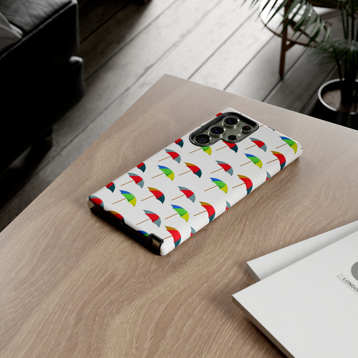 Cute Samsung Phone Case | Aesthetic Samsung Phone Case | Galaxy S23, S22, S21, S20 | Colorful Beach Parasols, Protective Phone Case - Studio40ParkLane