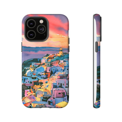 Impact Resistant, Greek Sunset, Cute Phone Cases for Samsung S24, S23, S22, S21, IPhone 15 pro Iphone 14 pro Iphone 13 IPhone 12 Iphone 11