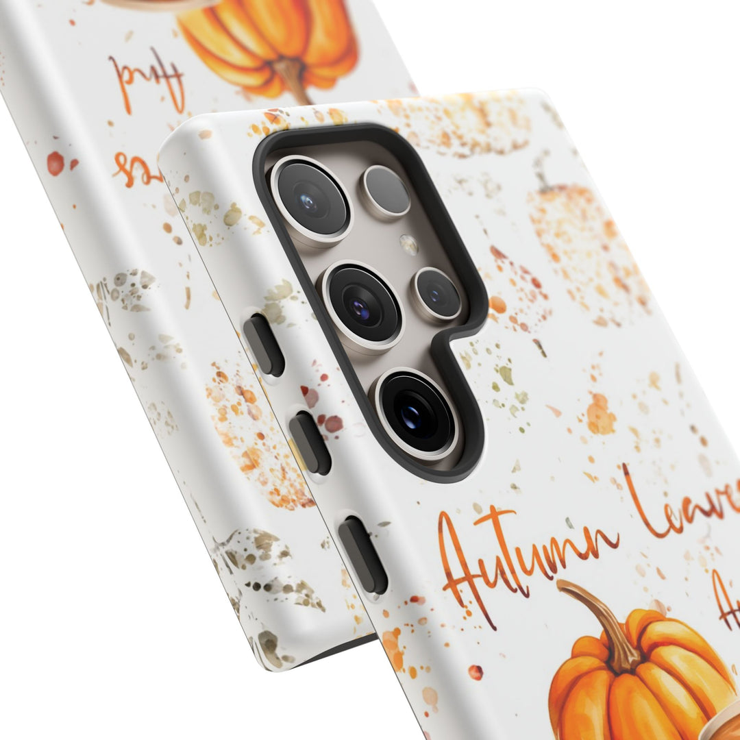 Impact Resistant, Fall Leaves Pumpkin Pie, Cute Phone Cases for Samsung S24, S23, S22, S21, IPhone 15 pro Iphone 14 pro Iphone 13 IPhone 12 Iphone 11 - Studio40ParkLane