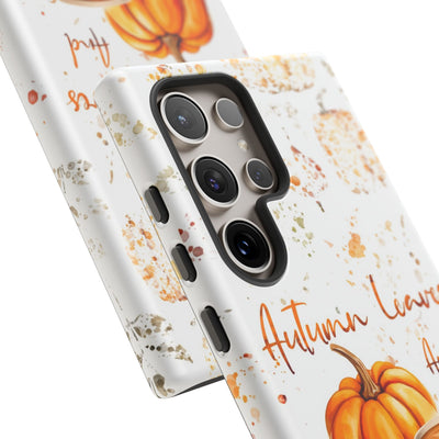 Impact Resistant, Fall Leaves Pumpkin Pie, Cute Phone Cases for Samsung S24, S23, S22, S21, IPhone 15 pro Iphone 14 pro Iphone 13 IPhone 12 Iphone 11