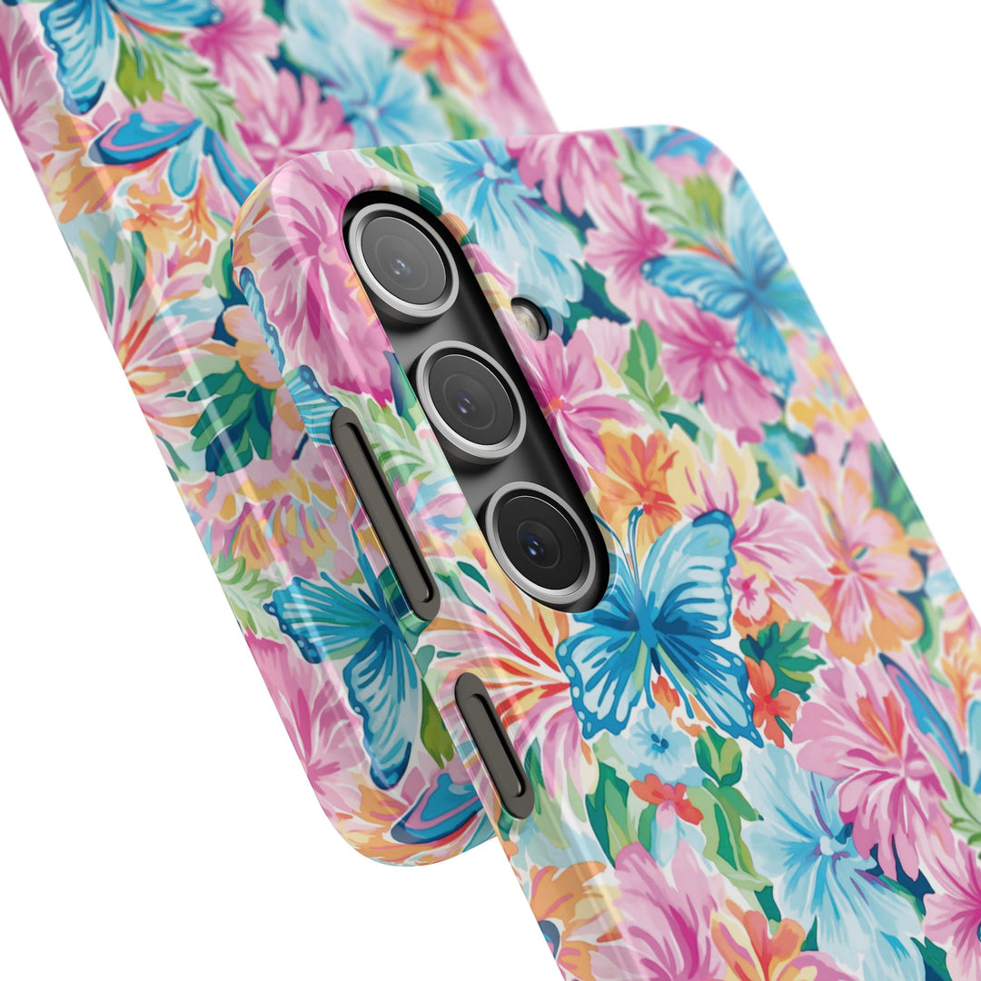 Sleek Snap Butterflies Flowers Cute Phone Case for iPhone 16 15 14 13 12 11 X Xs Max Xr Pro Plus Samsung Galaxy S24 S23 S22 S21 S20 Ultra