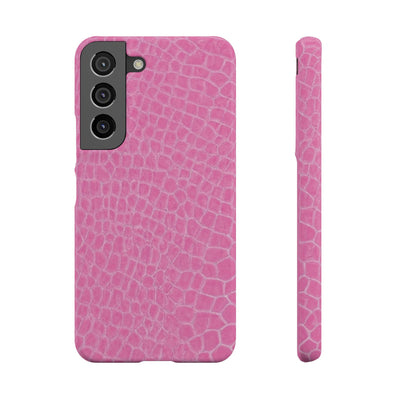 Snap Non Leather Pink Color Pattern Gift for Her Cute Phone Cases for Samsung Galaxy S24, S23, S22, S21, S20, Plus, Ultra, Iphone 16, 15, 14, Pro and Max - Studio40ParkLane