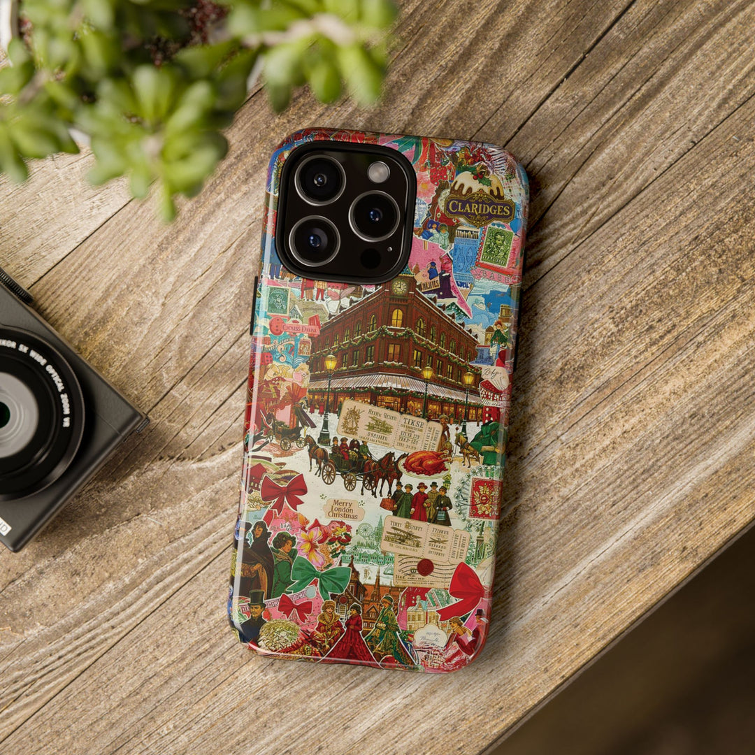 Aesthetic Tough London Coquette Collage Premium Phone Case - For iPhone 17 Pro Max iPhone 16 Pro iPhone 15 Iphone 14 Plus 13 Pro 12 11 10 XR - Studio40ParkLane