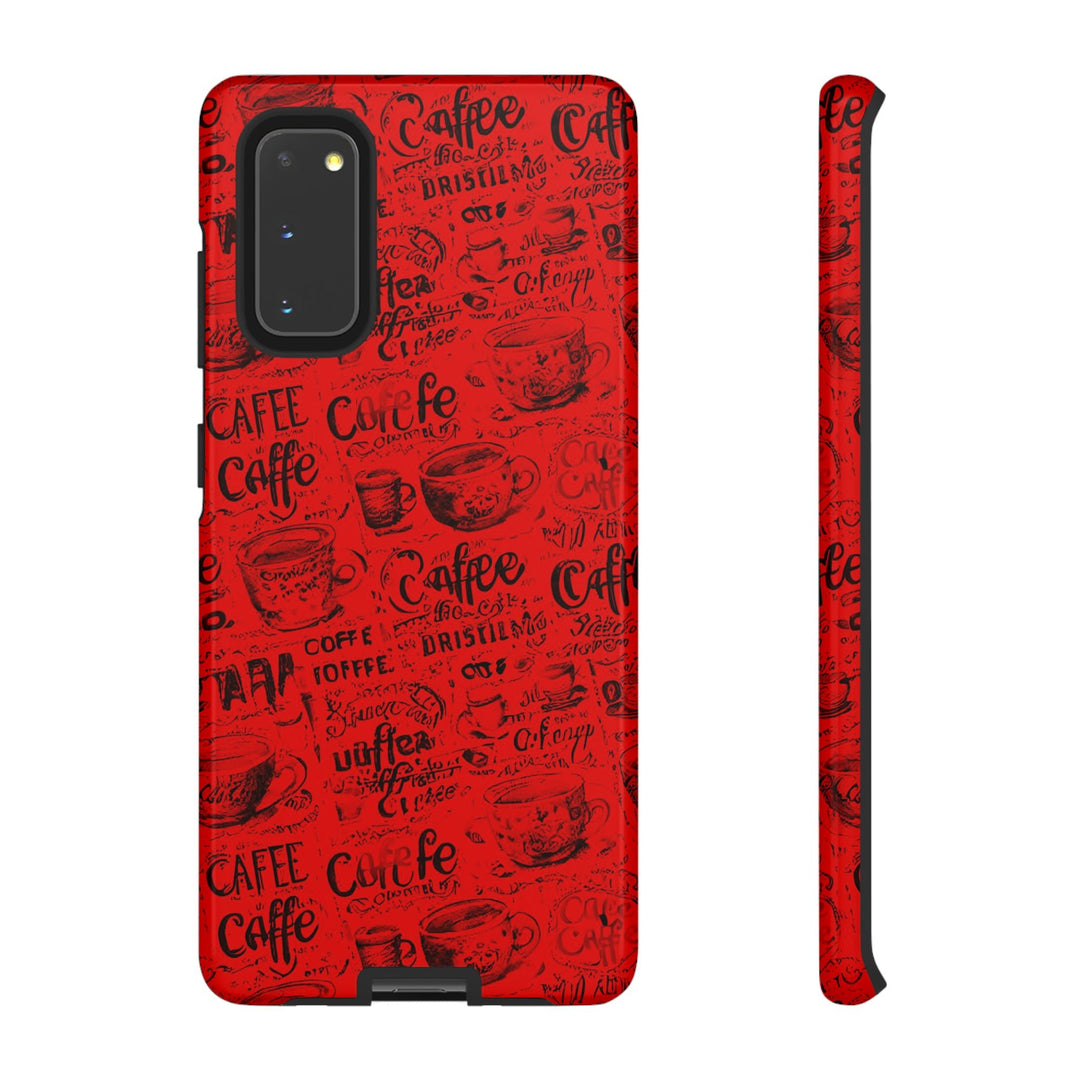 Cute Samsung Phone Case | Aesthetic Samsung Phone Case | Galaxy S23, S22, S21, S20 | Red Black Coffee, Protective Phone Case - Studio40ParkLane