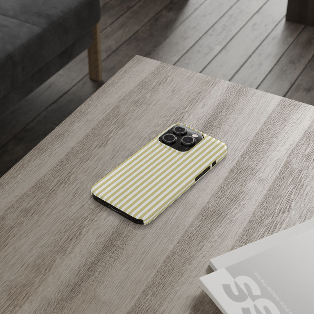 Slim Soft Yellow Striped Cute Phone Case for Iphone 16 - | iPhone 15 Pro Max Case | iPhone 14 Case Iphone 13 12 11 10 9 8 7 XS Gift for Her - Studio40ParkLane