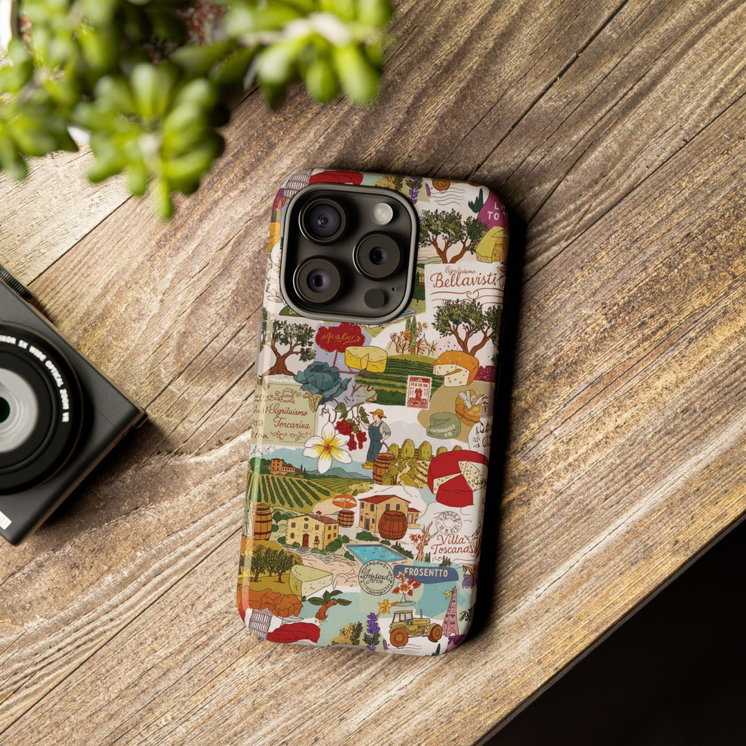 Italy Tuscany Coquette Collage Tough Premium Phone Case - For iPhone 17 Pro Max iPhone 16 Pro iPhone 15 Iphone 14 Plus 13 Pro 12 11 10 XR - Studio40ParkLane