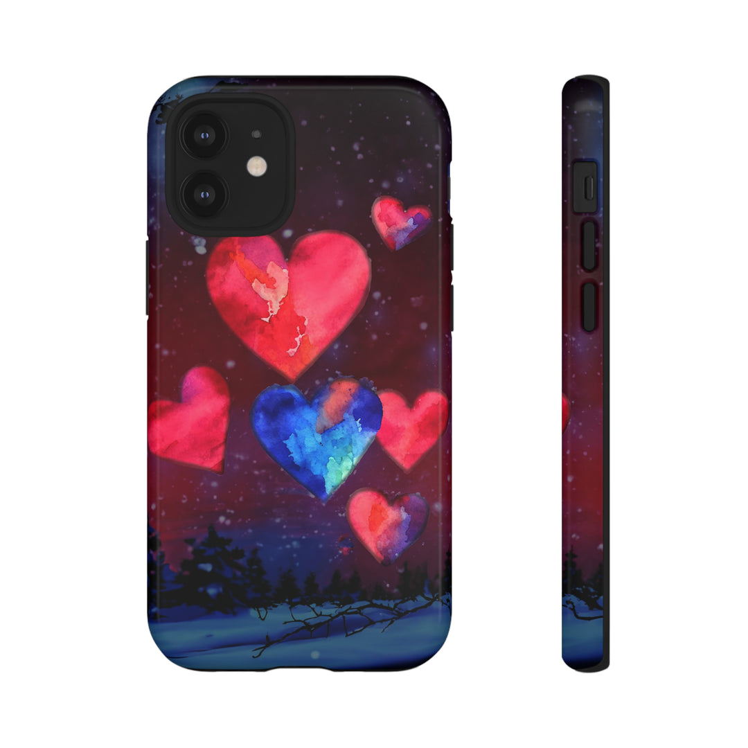 Cute IPhone Case | Rising Heart Love Night, iPhone 15 Case | iPhone 15 Pro Case, Iphone 14 Case, Iphone 14 Pro Max Case, Iphone 13 Case - Studio40ParkLane