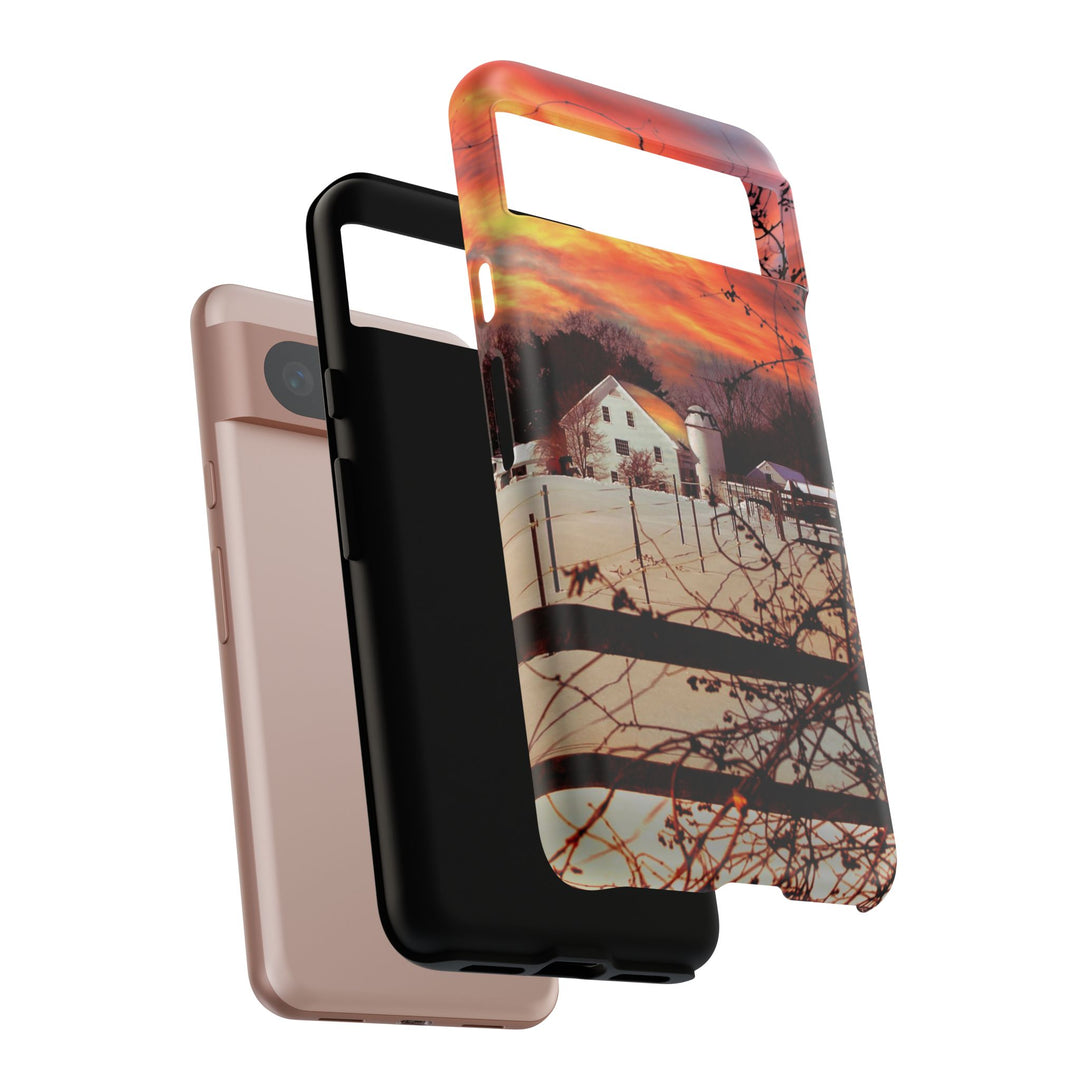 Impact Resistant, Winter Sunset Cute Phone Cases for Samsung S24, S23, S22, S21, IPhone 15 pro Iphone 14 pro Iphone 13 IPhone 12 Iphone 11 - Studio40ParkLane
