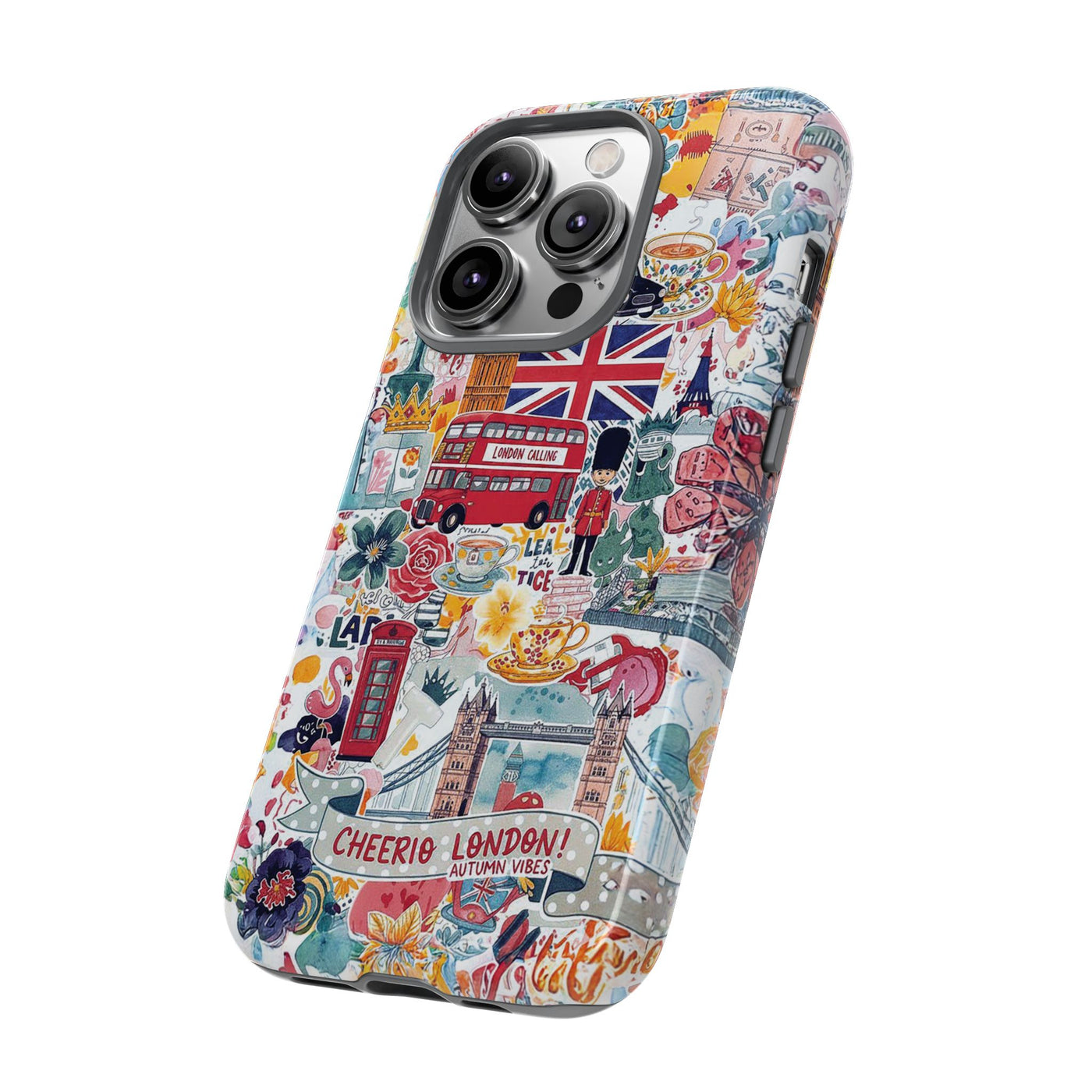 London England Coquette Collage Tough Premium Phone Case - For iPhone 17 Pro Max iPhone 16 Pro iPhone 15 Iphone 14 Plus 13 Pro 12 11 10 XR - Studio40ParkLane