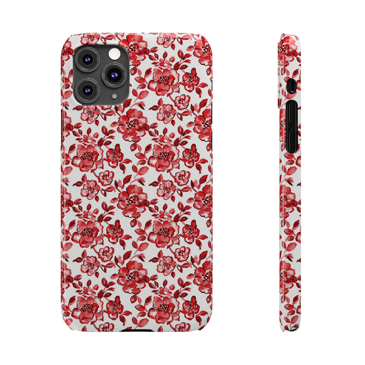 Slim Red Chinoiserie Gift for Her Cute Phone Cases for Iphone 16 Pro Max | iPhone 15 Case | iPhone 15 Pro Max Case, Iphone 14, Iphone 14 Pro Max, Iphone 13 12 11 8 7 - Studio40ParkLane