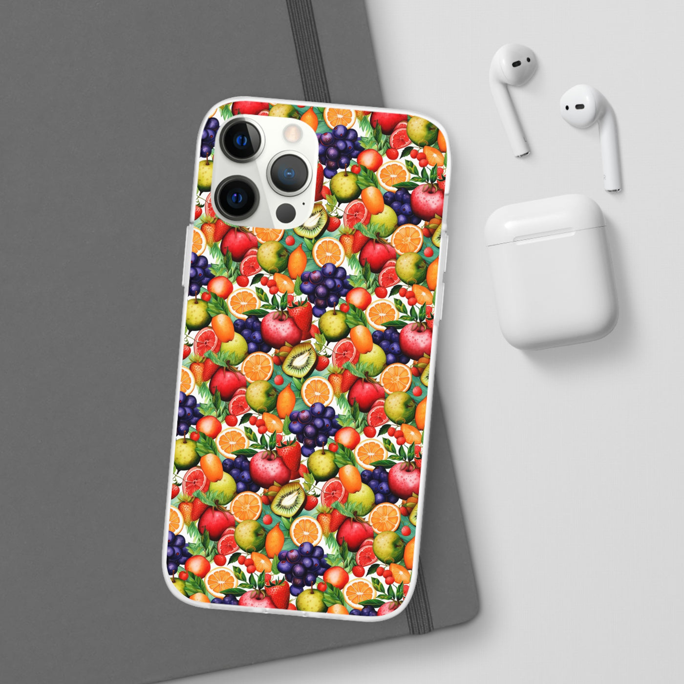 Cute Flexi Phone Cases, Summer Fruit Mix, Compatible with Samsung Galaxy S23, Samsung S22, Samsung S21, Samsung S20, Galaxy S20 Ultra