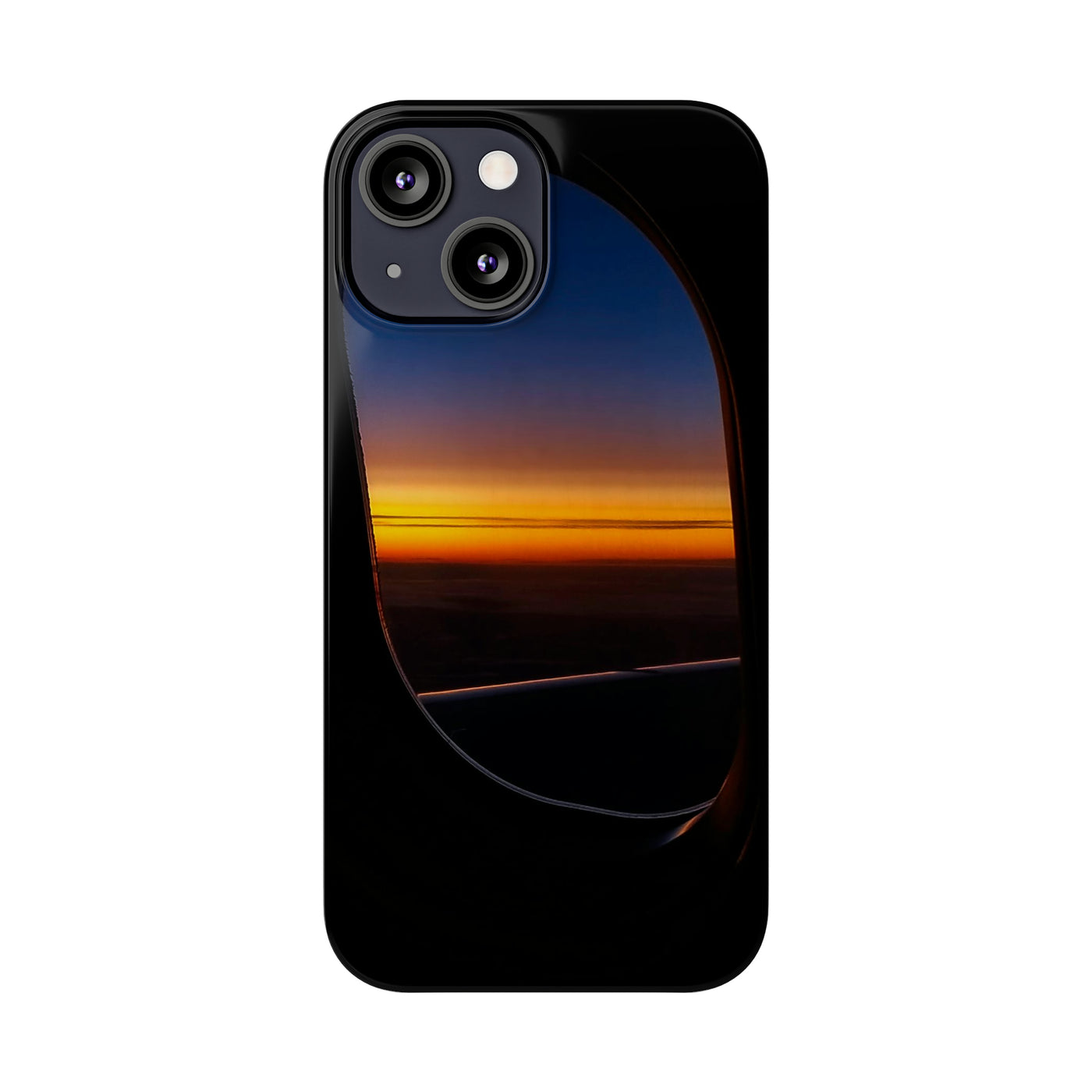 Slim Cute iPhone Cases - | iPhone 15 Case | iPhone 15 Pro Max Case, Iphone 14 Case, Iphone 14 Pro Max, Iphone 13, Airplane Window Sunset