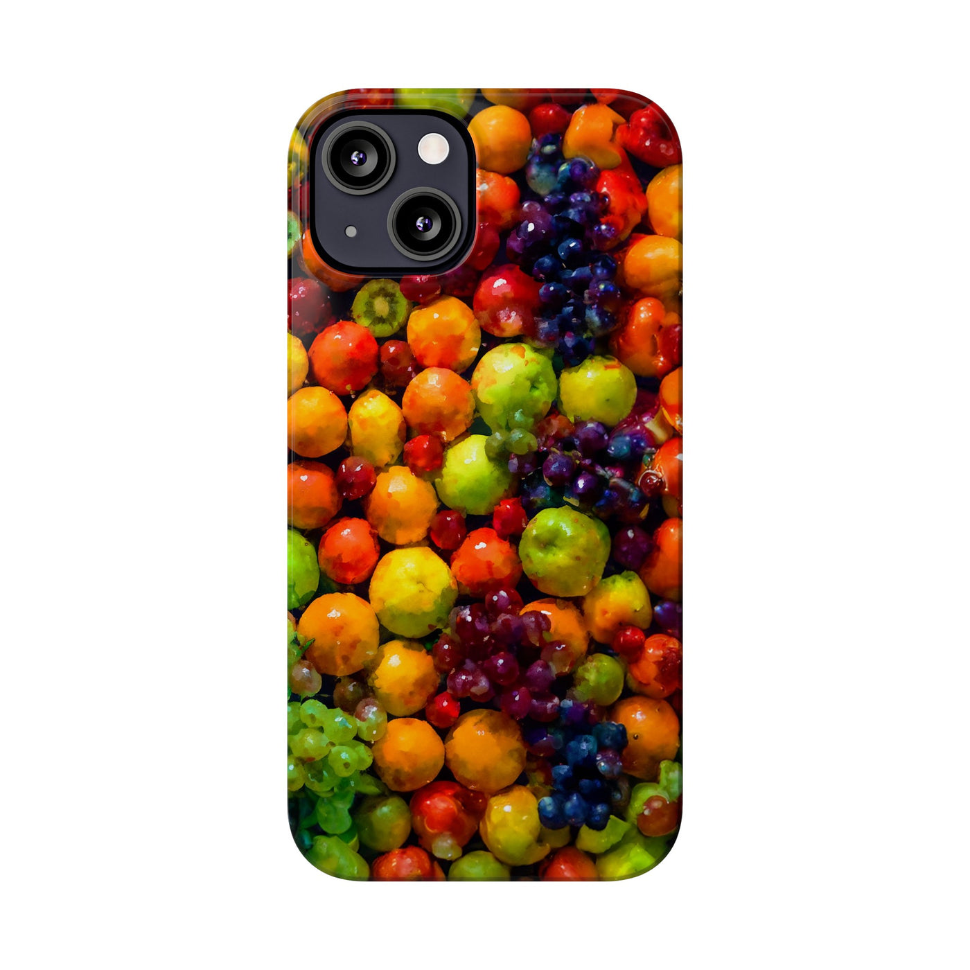 Slim Cute Phone Cases for Iphone  | iPhone 15 Case | iPhone 15 Pro Max Case, Iphone 14, Iphone 14 Pro Max, Iphone 13, Summer Assorted Fruits