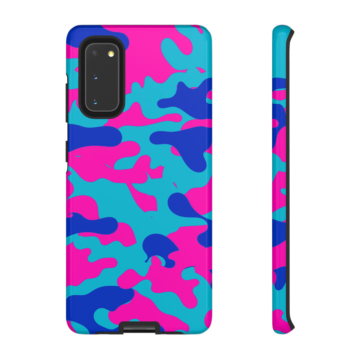Cute Samsung Phone Case | Aesthetic Samsung Phone Case | Galaxy S23, S22, S21, S20 | Blue Pink Camouflage, Protective Phone Case - Studio40ParkLane