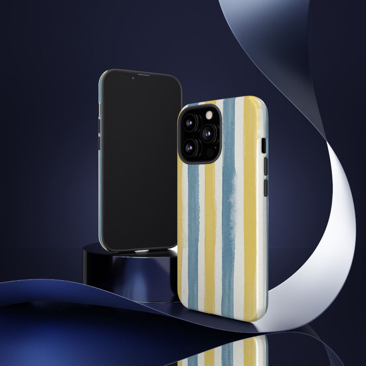 Tough Cute Yellow Stripes Phone Case, for IPhone 17 Pro Max | Iphone 17 Air, Iphone 16, IPhone 15, 14 13 12, Samsung Galaxy S26, S25, S24, S23 - Studio40ParkLane