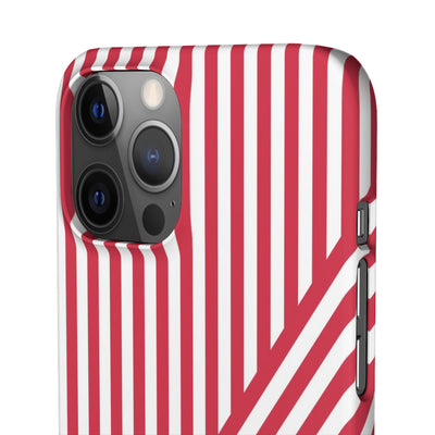 Aesthetic Winterberry Red Stripes Cute Phone Case Sleek Snap - For iPhone 17 Pro Max iPhone 16 Pro iPhone 15 Iphone 14 Plus 13 Pro 12 11 10 Gift - Studio40ParkLane