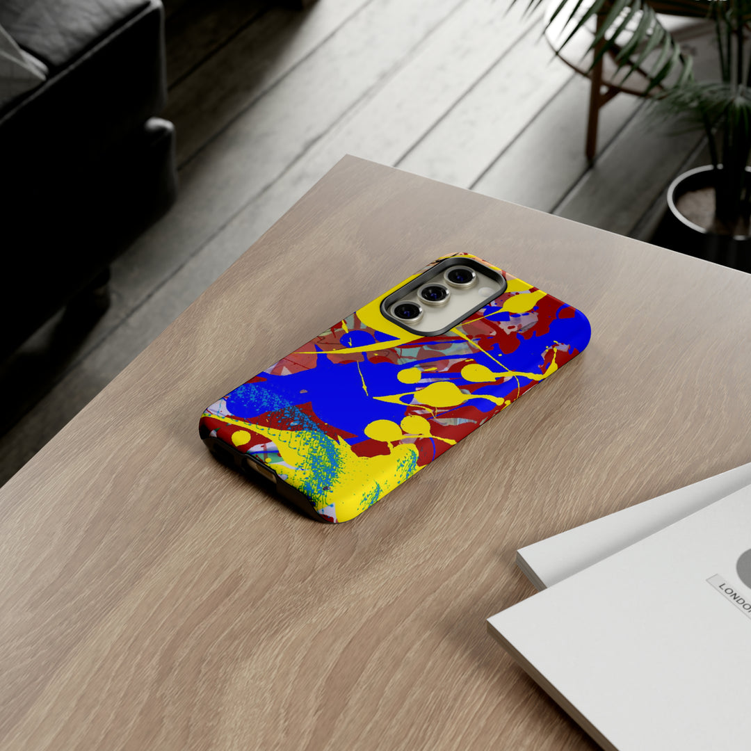 Samsung Galaxy Phone Case | Galaxy S23, S22, S21, S20 | Luxury Case Double Layered | Impact Resistant | Fashionable - Paint Spill 2 - Studio40ParkLane