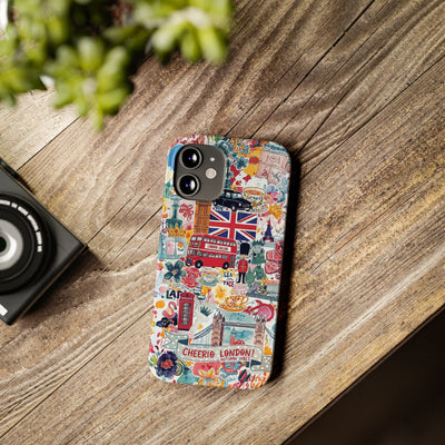 Slim London England Coquette Collage Cute Phone Case for Iphone 17 - | iPhone 16 Pro Max Case | iPhone 15 Case Iphone 14 13 12 11 10 9 8 7 - Studio40ParkLane