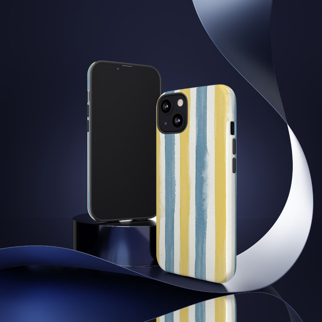 Tough Cute Yellow Stripes Phone Case, for IPhone 17 Pro Max | Iphone 17 Air, Iphone 16, IPhone 15, 14 13 12, Samsung Galaxy S26, S25, S24, S23 - Studio40ParkLane