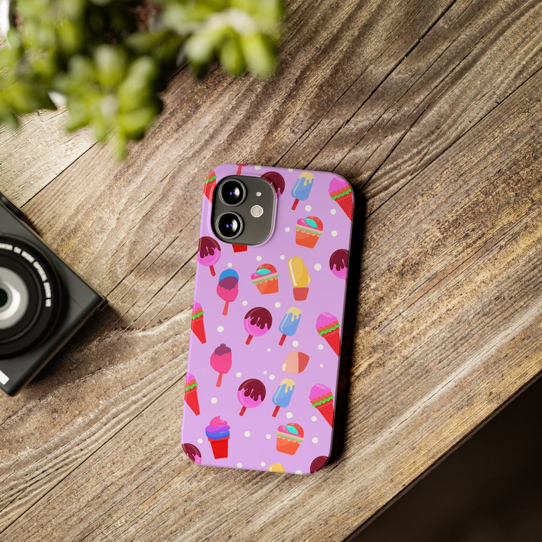 Slim Cute Phone Cases for Iphone - | iPhone 15 Case | iPhone 15 Pro Max Case, Iphone 14 Case, Iphone 14 Pro Max, Iphone 13, Summer Ice - cream Pink - Studio40ParkLane