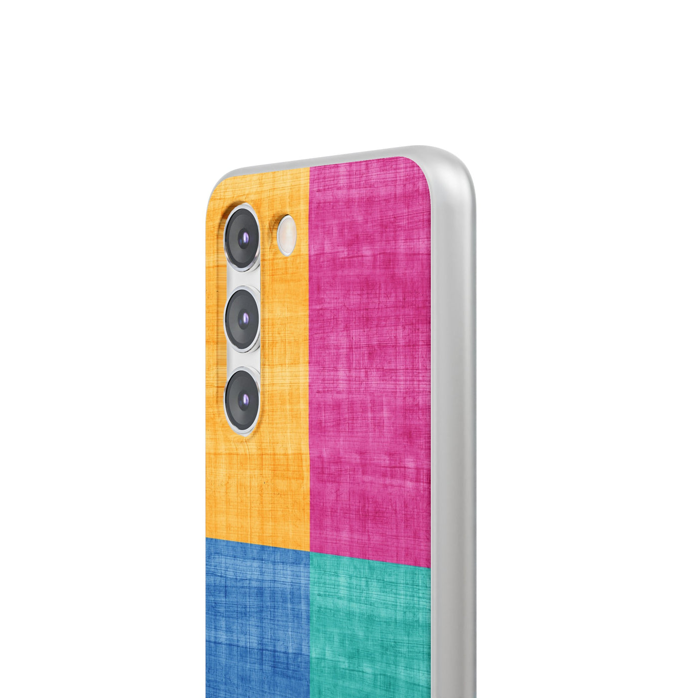 Cute Flexi Phone Cases, Abstract Colored Blocks, Compatible with Samsung Galaxy S23, Samsung S22, Samsung S21, Samsung S20, Galaxy S20 Ultra