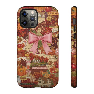 New England Fall Coquette Collage Tough Premium Phone Case - For iPhone 16 Pro Max iPhone 15 Pro iPhone Iphone 14 Plus 13 Pro 12 11 10 XR XS