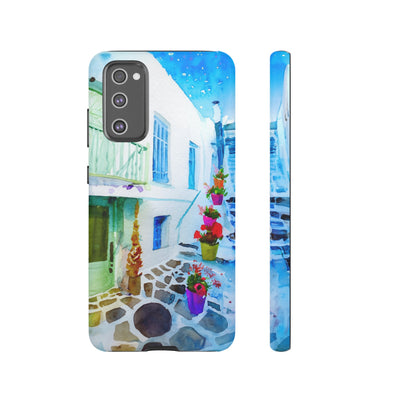 Impact Resistant, Greece House, Cute Phone Cases for Samsung S24, S23, S22, S21, IPhone 15 pro Iphone 14 pro Iphone 13 IPhone 12 Iphone 11