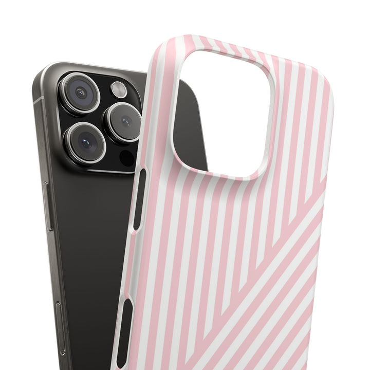 Aesthetic Sweet Pink Stripes Cute Phone Case Sleek Snap - For iPhone 17 Pro Max iPhone 16 Pro iPhone 15 Iphone 14 Plus 13 Pro 12 11 10 Gift