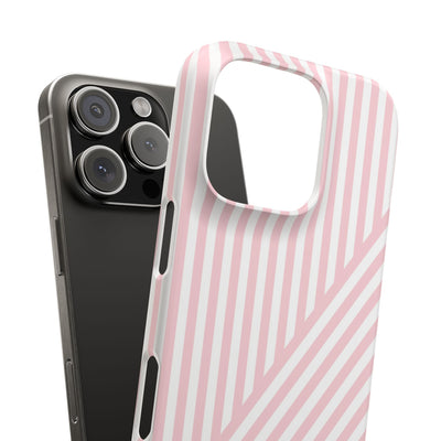 Aesthetic Sweet Pink Stripes Cute Phone Case Sleek Snap - For iPhone 17 Pro Max iPhone 16 Pro iPhone 15 Iphone 14 Plus 13 Pro 12 11 10 Gift