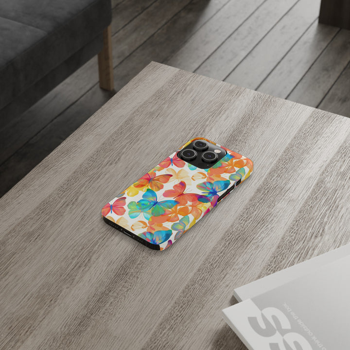 Slim Cute Phone Cases for Iphone - | iPhone 15 Case | iPhone 15 Pro Max Case, Iphone 14 Case, Iphone 14 Pro Max, Iphone 13, Summer Bright Butterflies - Studio40ParkLane