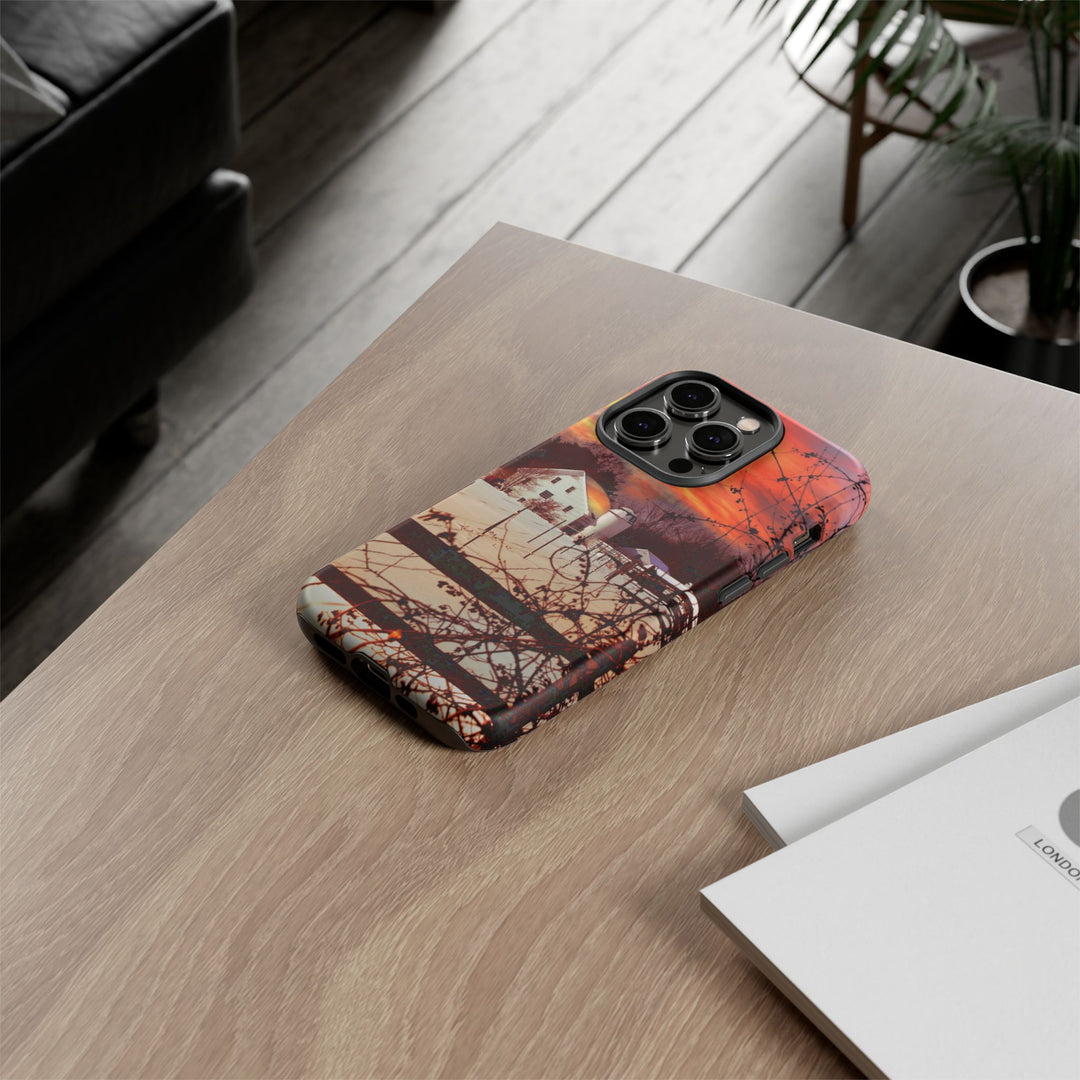 Impact Resistant, Winter Sunset Cute Phone Cases for Samsung S24, S23, S22, S21, IPhone 15 pro Iphone 14 pro Iphone 13 IPhone 12 Iphone 11 - Studio40ParkLane