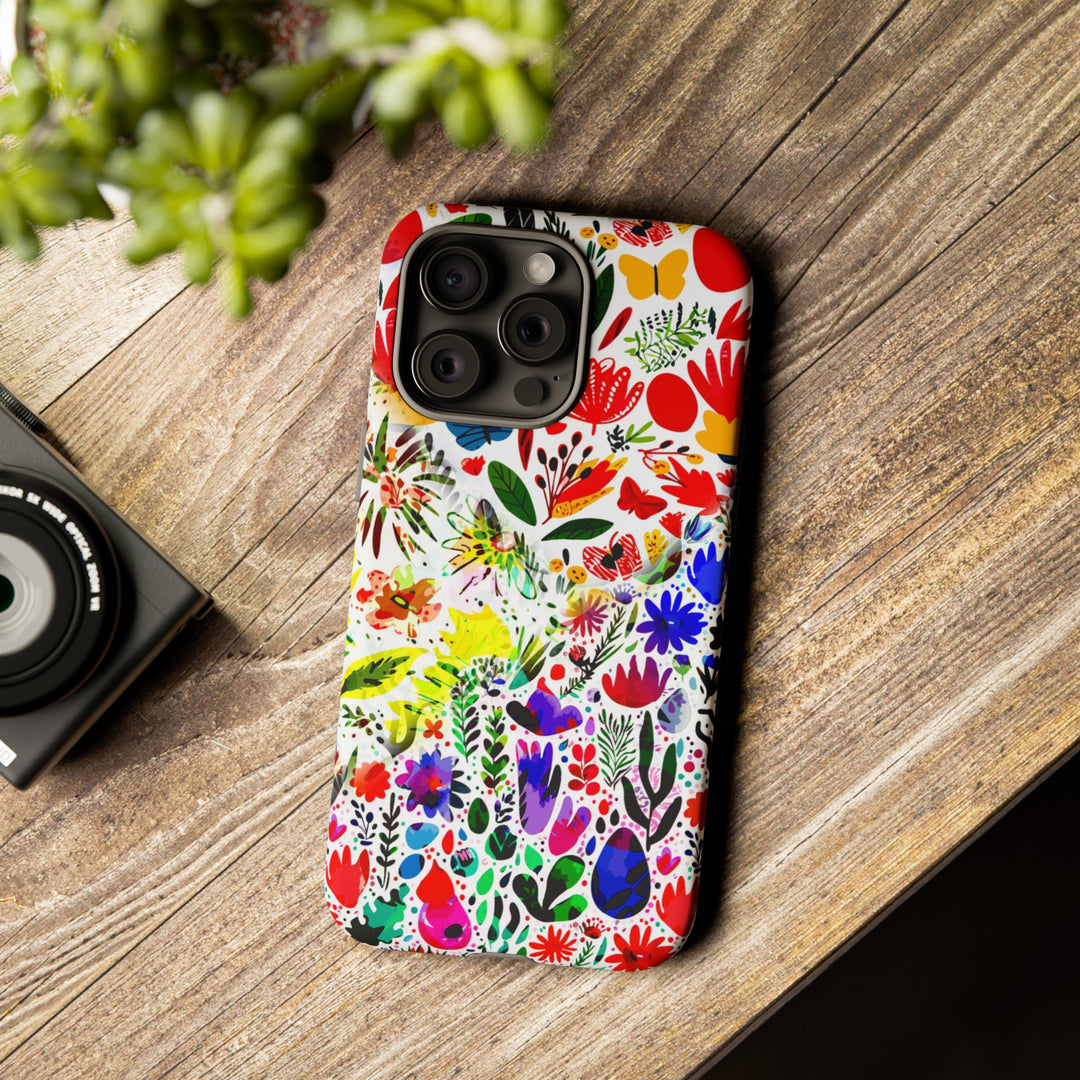 Impact Resistant, Colored Flowers, Cute Phone Cases for Samsung S24, S23, S22, S21, IPhone 15 pro Iphone 14 pro Iphone 13 IPhone 12 Iphone 11 - Studio40ParkLane