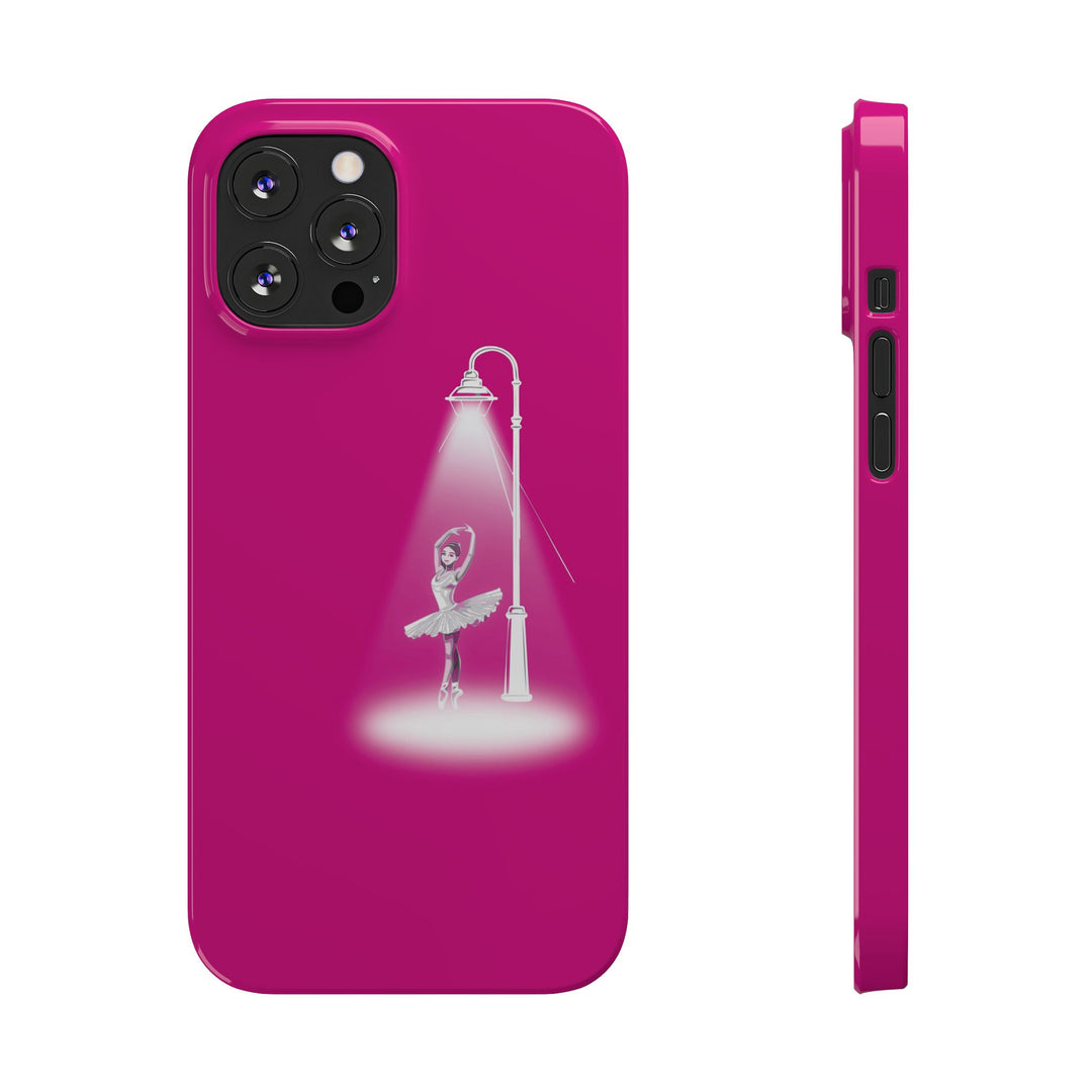 Slim Pink Ballet Dancer Spotlight Gift for Her Cute Phone Cases for Iphone 16 Pro Max | iPhone 15 Case | iPhone 15 Pro Max Case, Iphone 14, 13, 12, 11, 10, 8, 7 - Studio40ParkLane