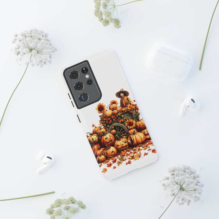 Impact Resistant, Fall Leaves Scarecrow, Cute Phone Cases for Samsung S24, S23, S22, S21, IPhone 15 pro Iphone 14 pro Iphone 13 IPhone 12 Iphone 11 - Studio40ParkLane