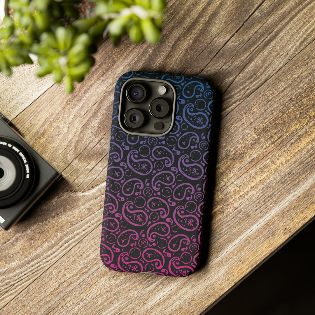 Cute IPhone Case | iPhone 15 Case | iPhone 15 Pro Max Case, Iphone 14 Case, Iphone 14 Pro Max Case IPhone Case for Art Lovers, Paisley Blue Pink - Studio40ParkLane