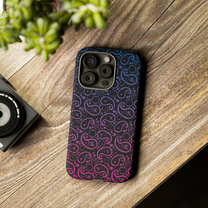 Cute IPhone Case | iPhone 15 Case | iPhone 15 Pro Max Case, Iphone 14 Case, Iphone 14 Pro Max Case IPhone Case for Art Lovers, Paisley Blue Pink - Studio40ParkLane
