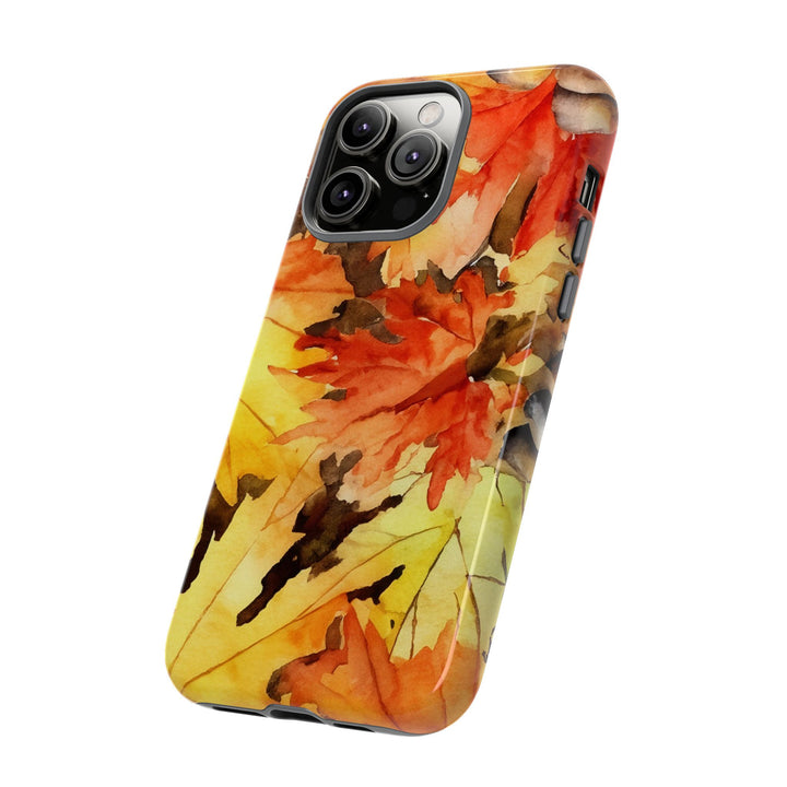 Impact Resistant, Fall Leaves, Cute Phone Cases for Samsung S24, S23, S22, S21, IPhone 15 pro Iphone 14 pro Iphone 13 IPhone 12 Iphone 11 - Studio40ParkLane