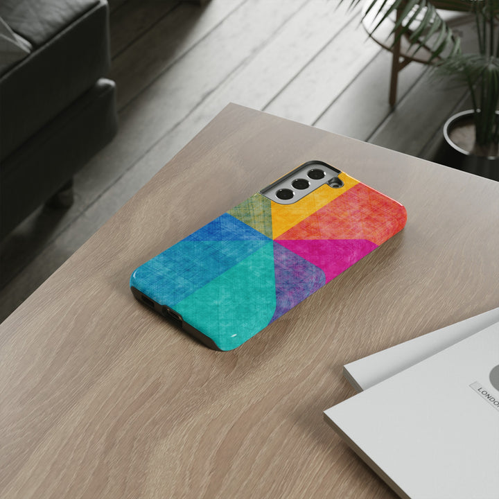 Impact Resistant, Colored Shapes, Cute Phone Cases for Samsung S24, S23, S22, S21, IPhone 15 pro Iphone 14 pro Iphone 13 IPhone 12 Iphone 11 - Studio40ParkLane